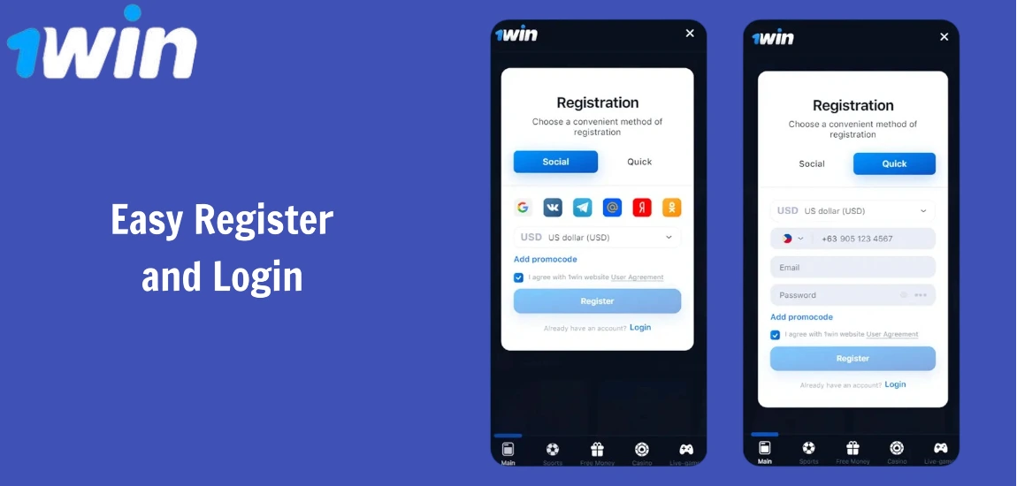 Easy Register and Login